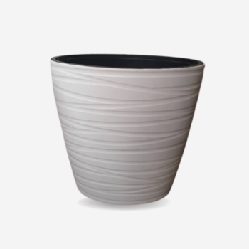 Height: 58cm | White Fiber Plastic Flower Pot