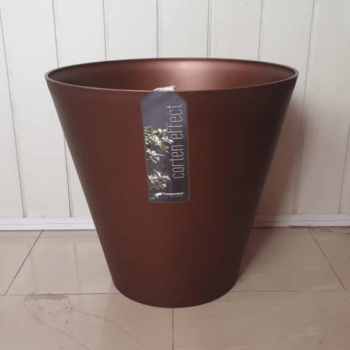 Brown Plastic Flower Pots | Width: 40cm and Height: 38cm