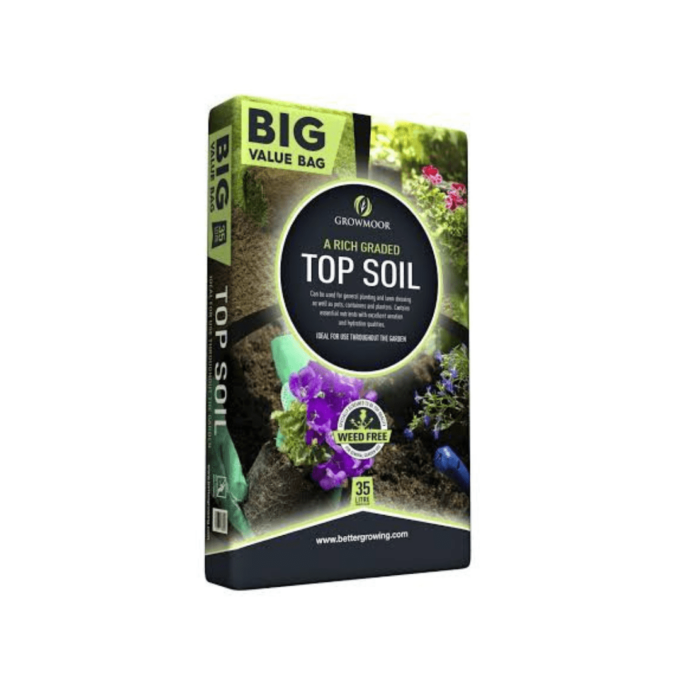 Growmoor 35L Bag Of Rich Graded Top Soil