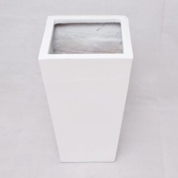 Tapered Square Fiberglass Pot | 60cm Height