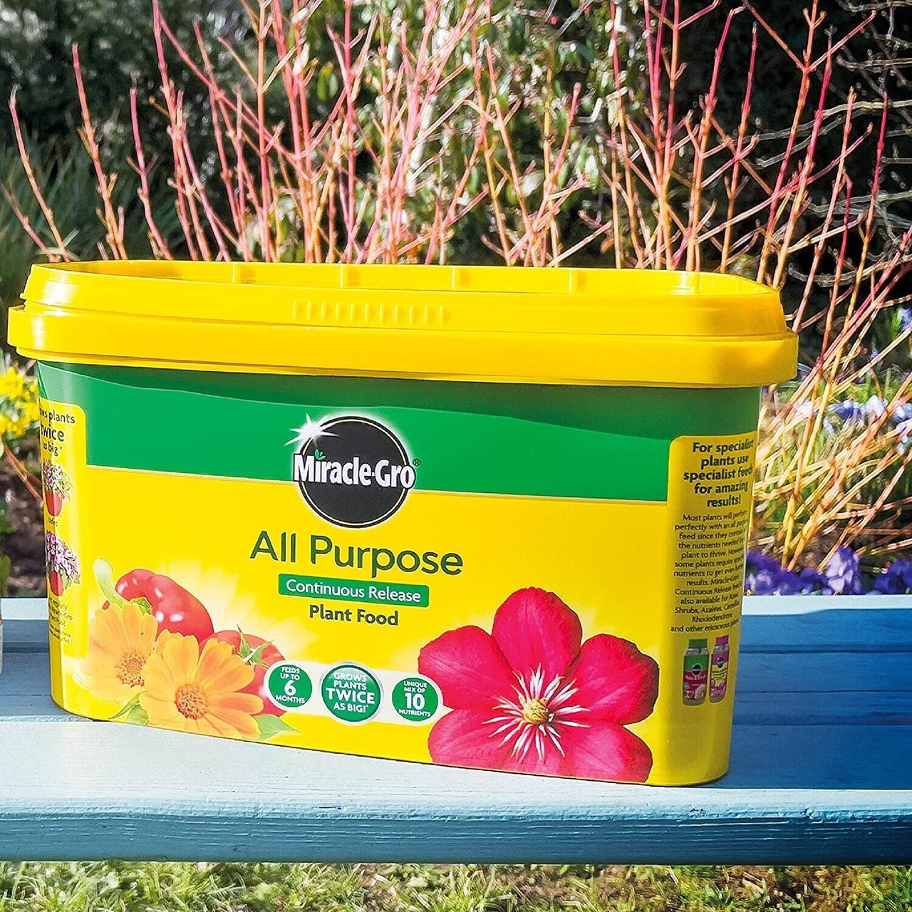 Miracle-Gro All Purpose Continuous Release Plant Food – 6 Months, 40m2 – 2kg Tub