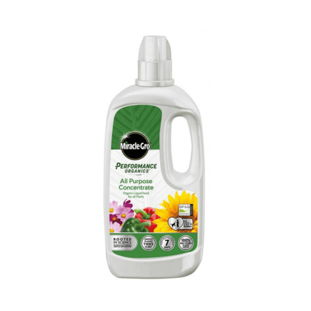 Miracle Grow performance organics all purpose concentrate