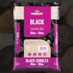 Meadow view black cobbles – 30 to 60mm