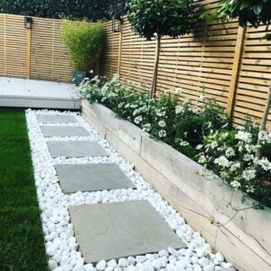 Read more about the article Transform Your Garden with the Versatility and Low Maintenance of White Cobbles and Pebbles