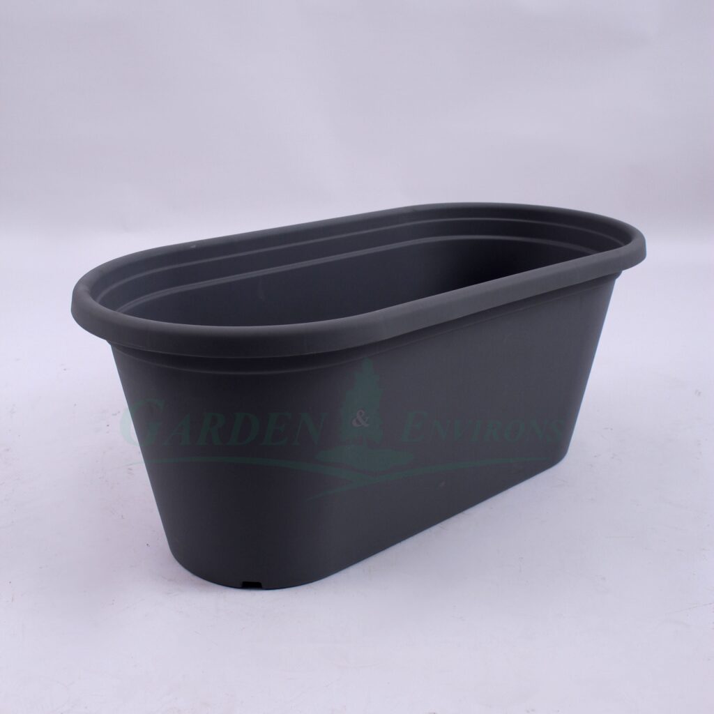 Clever Pots Grey Plastic Long Trough Pot